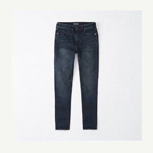Abercrombie & Fitch mid-rise super skinny jeans with raw hem - 27 short